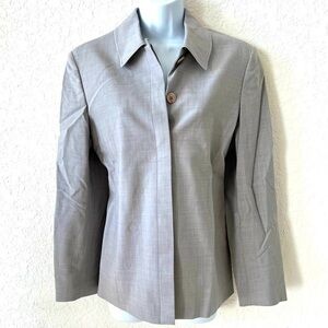 Tommy Hilfiger light gray wool blend lightweight loose fit blazer Sz 8